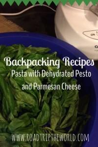 Backpacking Dinner- Pasta With Dehydrated Pesto and Parmesan Cheese