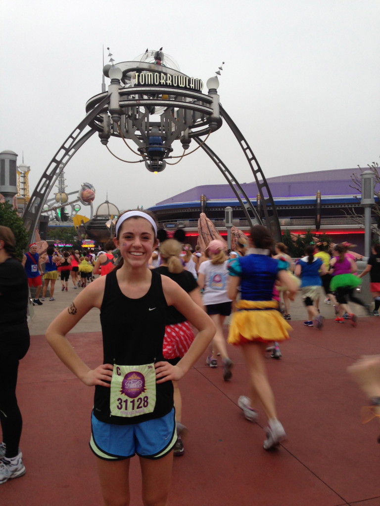 Heading into Tomorrowland at Disney Princess Half Marathon
