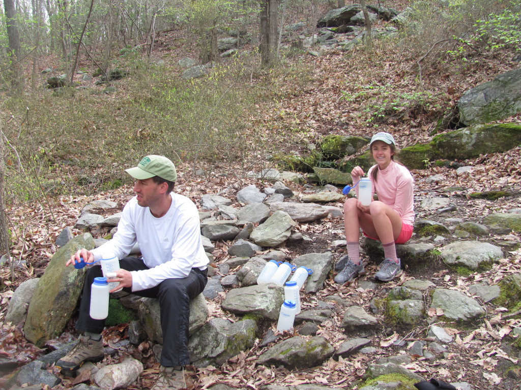 Backpacking with kids Clean water at Rocky Run Shelter 