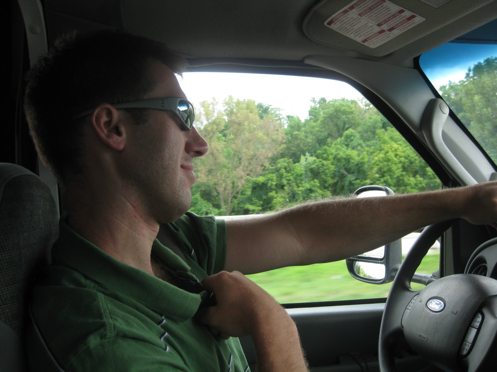 Dave Driving Our Rental RV with Cruise America