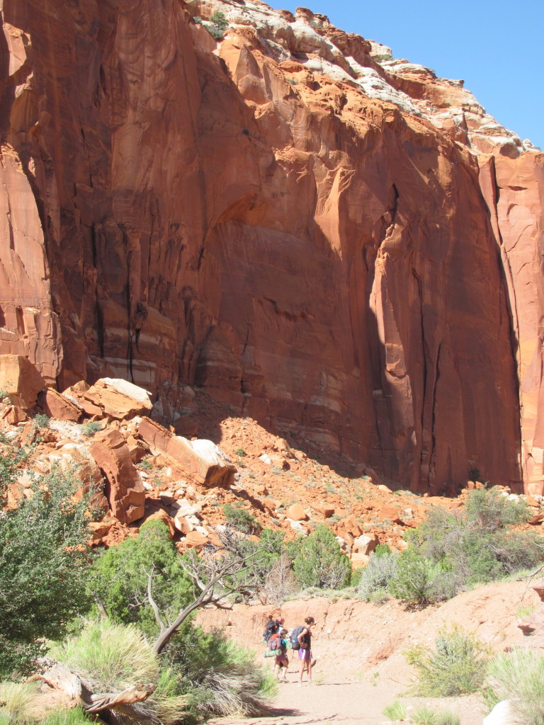 Backpacking Capitol Reef: Choosing Our Campsite in Chimney Rock Canyon