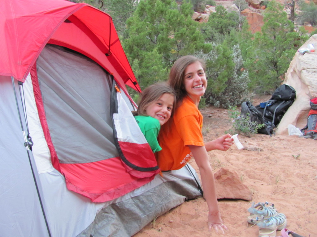 Backpacking Capitol Reef: Setting up the Tents in Capitol Reef National Park