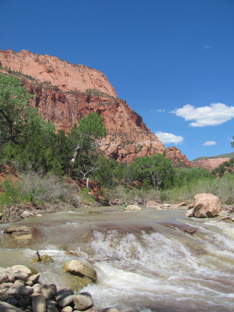 La Verkin Creek Trail in Kolob Canyon: View From Our Campsite in Kolob Canyon