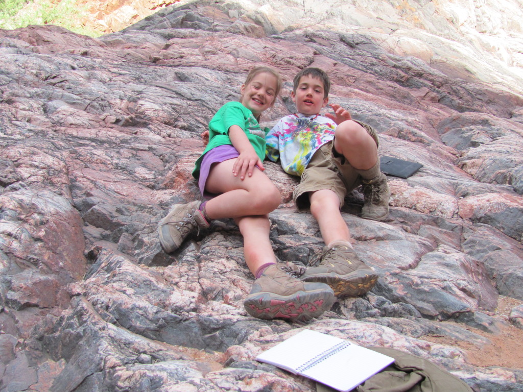 Grand Canyon Rim to rim with kids: Stopping for Lunch on the North Kaibab Trail
