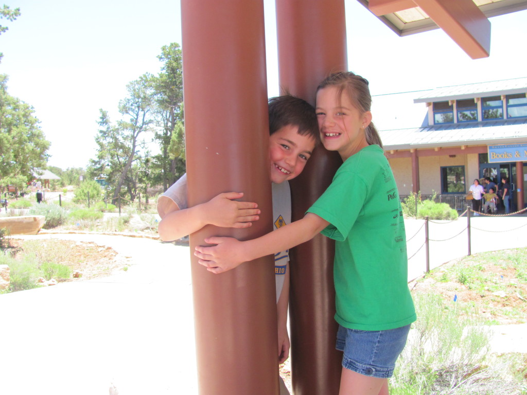 Grand Canyon Rim to Rim with kids: Goofing Off in Grand Canyon National Park