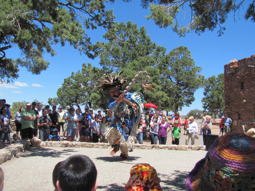 Grand Canyon Rim to Rim with kids: Native American Performers at Hopi House