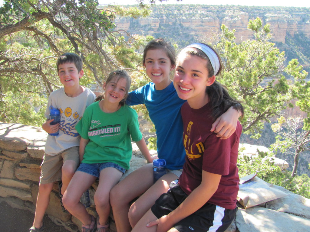 Grand Canyon Rim to Rim with kids: Walking the Rim Trail in Grand Canyon National Park