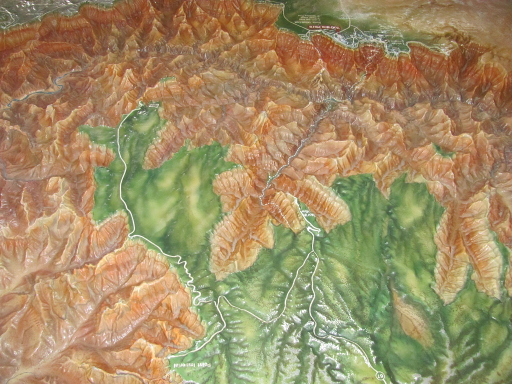 Grand Canyon Rim to Rim with kids: Grand Canyon Topographical Map