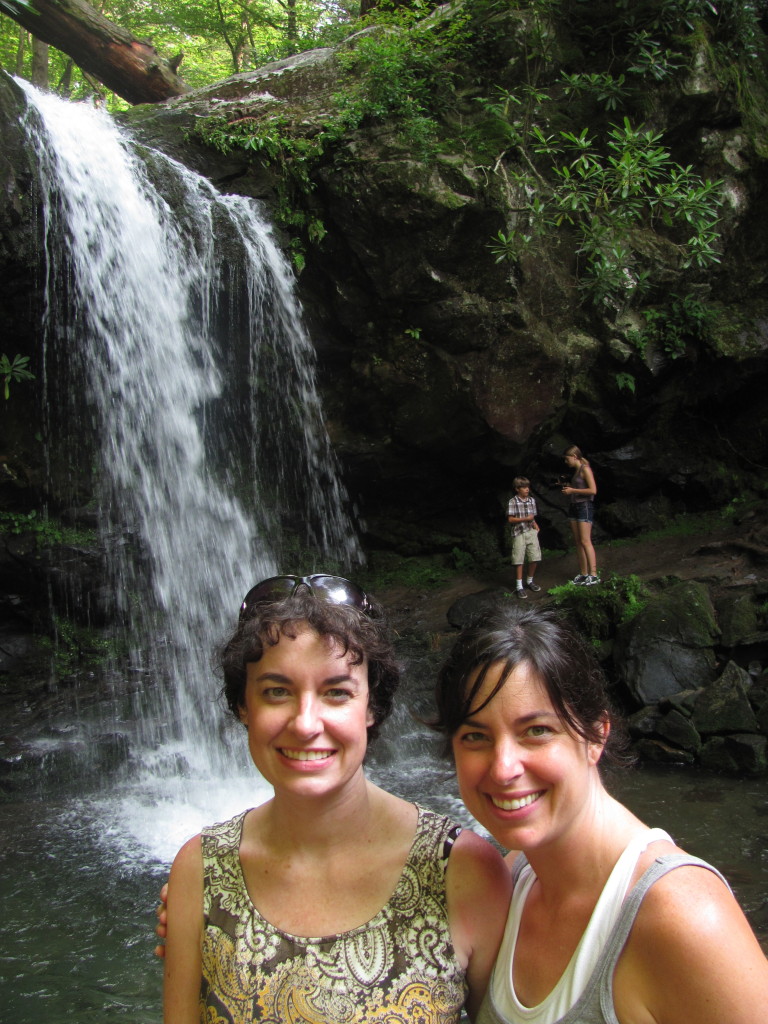 Kristin and I at Grotto Falls: Planning a Successful Multi-Generational Family Reunion