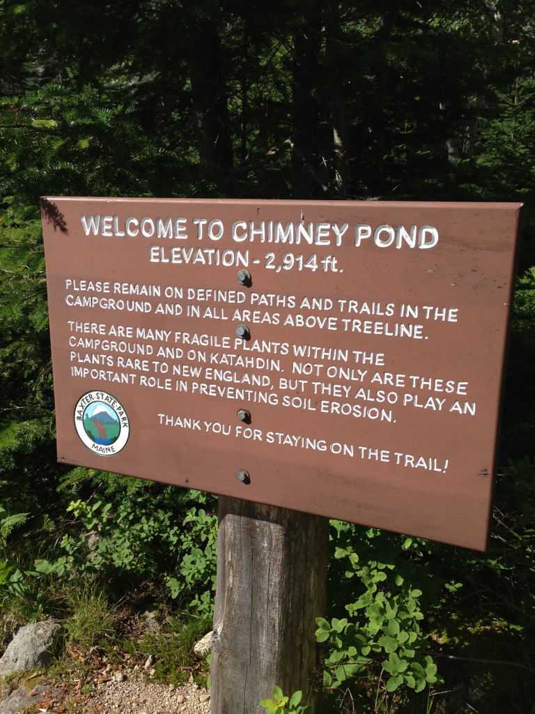 Chimney Pond Trail in Baxter State Park