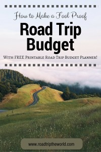 Free Printable Road Trip Budget Planner